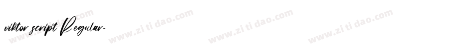 viktor script Regular字体转换